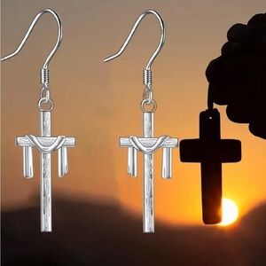 Cross Dangle Earrings NWT